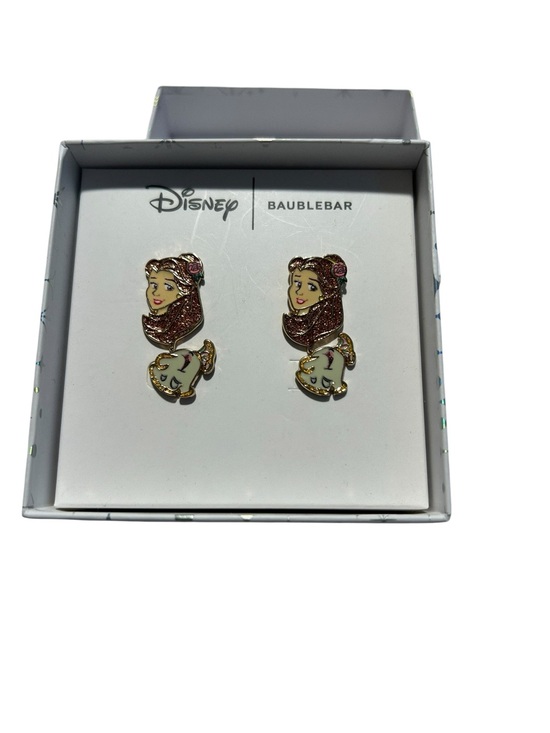 Disney Jewelry - Disney BaubleBar Belle Stud Earrings in Gold, Brown, Pink, White